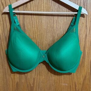 ThirdLove 24/7 Classic Uplift‎ Plunge underwire bra brilliant green sz 38F